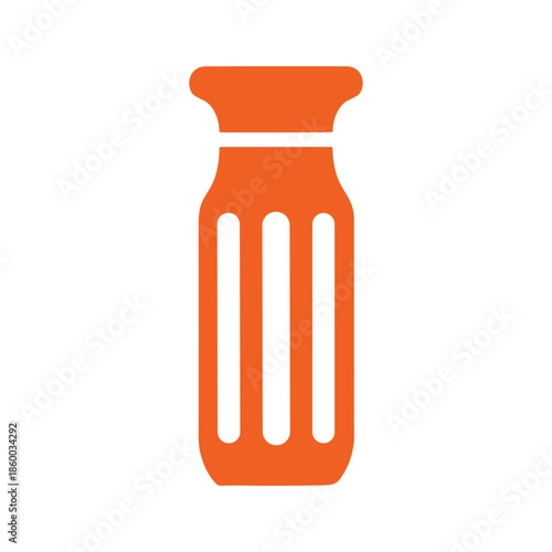 Orange Bottle Icon Vector Illustration