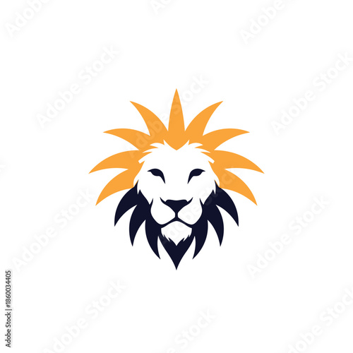 Majestic lion logo with a radiant golden mane, a symbol of strength and pride.