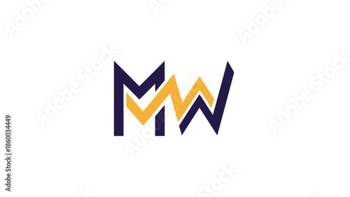 MW logo design representing modern and innovative technology solutions.