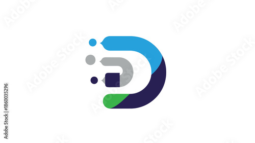 Modern digital logo design with a unique and creative style.