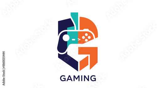 Modern gaming logo featuring a controller and the letter G, perfect for branding.