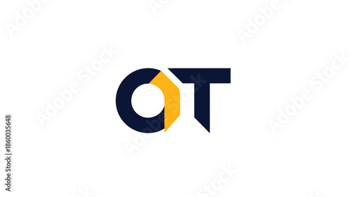 Modern logo design featuring the letters O and T, creative and unique.