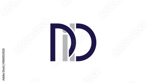 Modern minimalist logo design featuring the letters N, I, and D in a creative arrangement.