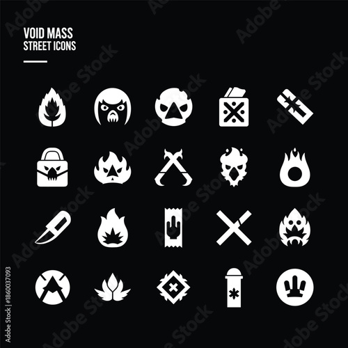 Void Mass Street Culture Abstract Graphic Icon Set