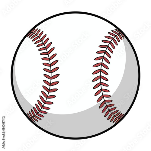 baseball ball on white background