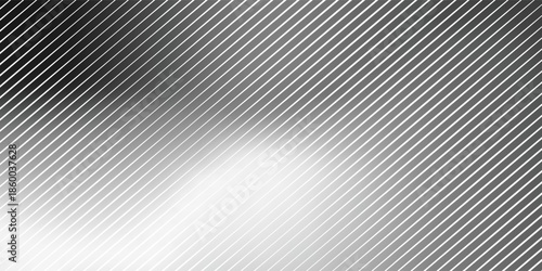 Abstract monochrome background featuring diagonal white lines over a smooth black-to-gray gradient