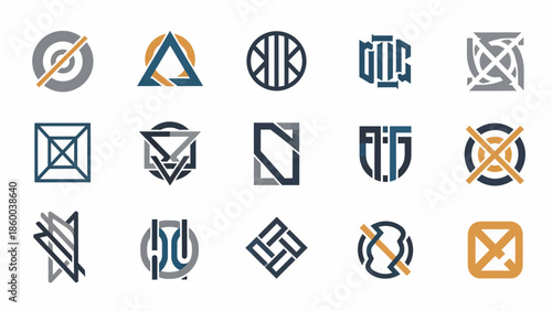 Collection of Modern Abstract Logos and Icons.