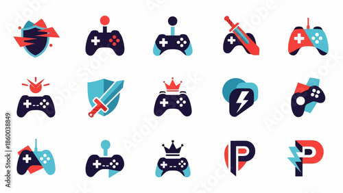Collection of Various Gaming Controller Icons.