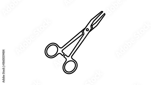Scissors cutting tool for crafts.