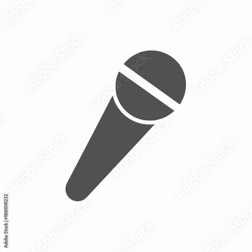 Modern microphone icon for audio recording and voice technology