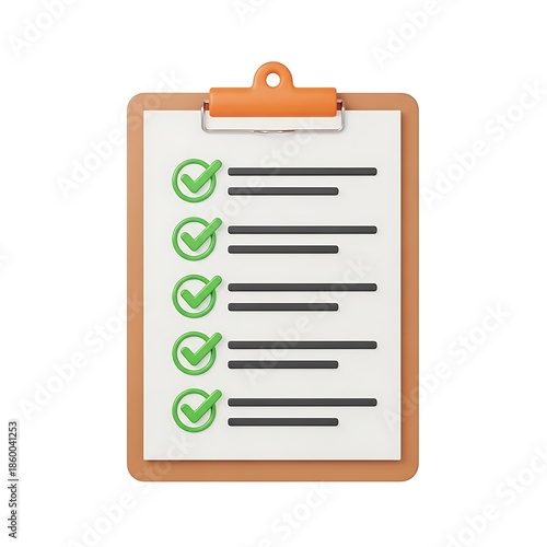 Checklist on clipboard with green checkmarks for completed tasks