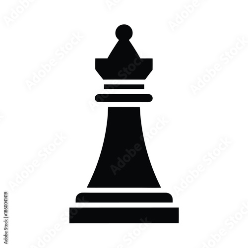 Strategy Chess Piece Silhouette Icon Vector Illustration