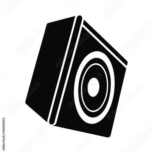 Speaker Silhouette Icon Vector Illustration