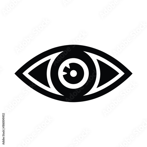 Vision Eye Silhouette Icon Vector Illustration