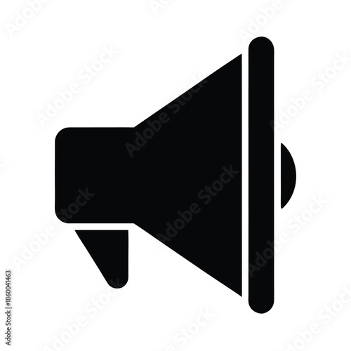 Volume Up Silhouette Icon Vector Illustration