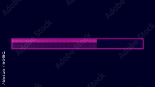 Progressbar animation for professional streamer and video creator during online broadcast session in a digital environment