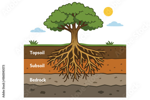 Tree and Root System Cutaway