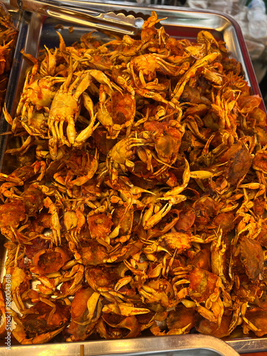 fried crab at the local market