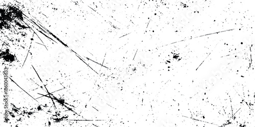 A distressed and textured white background with scattered dark scratches and smudges evoking a vintage feel