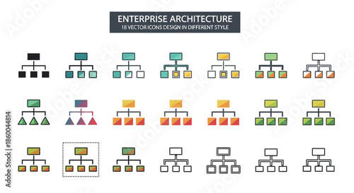 Collection of enterprise architecture flowcharts and diagrams