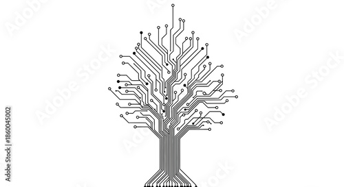 Intricate tree illustration with many branches