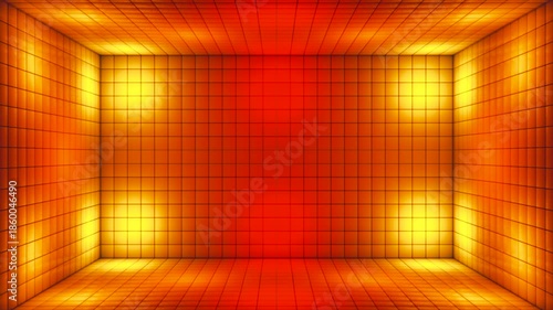 Broadcast Hi-Tech Alternate Blinking Illuminated Cubes Room Stage, Multi Color, Events, 3D, Loopable, 4K