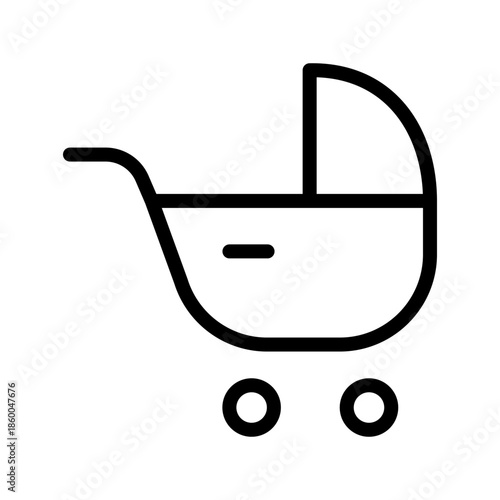Adorable Baby Carriage icon set for parenting, childcare and nursery design collection
