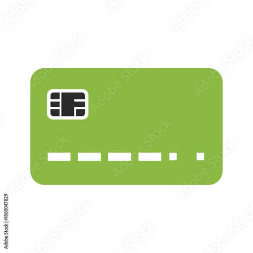 Green Credit Card Illustration