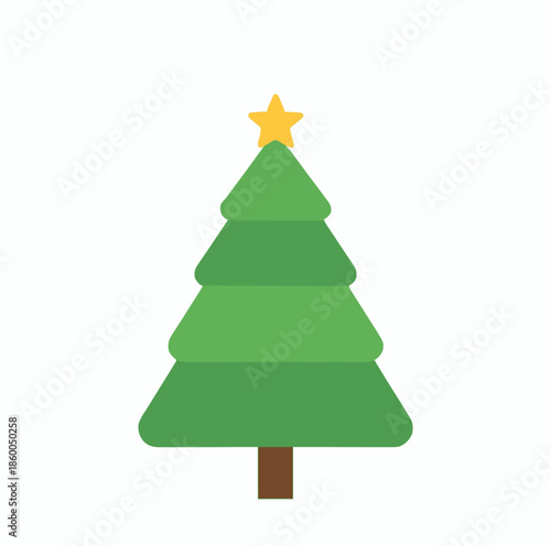 christmas tree isolated on white