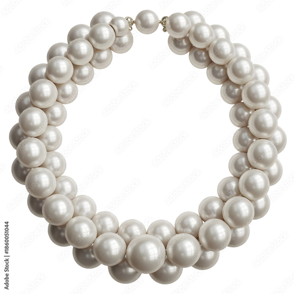 Obraz premium generative ai,Elegant multi-strand pearl necklace