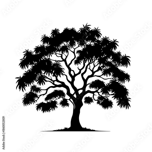 Mango Tree Vector Illustration with Natural Tropical Growth
