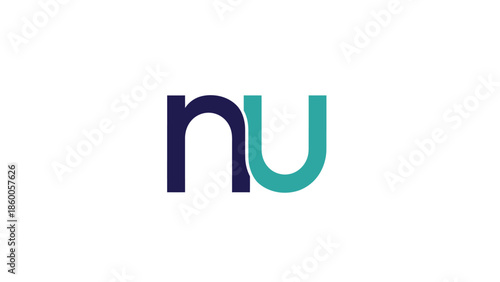 Nu logo design with a modern and minimalist style for branding.
