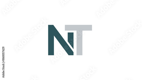 NT logo design with a modern and professional appearance.