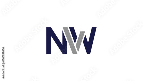 NW logo design with a modern and professional appearance for branding.
