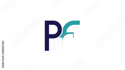 PF logo design with modern and professional font style for branding.