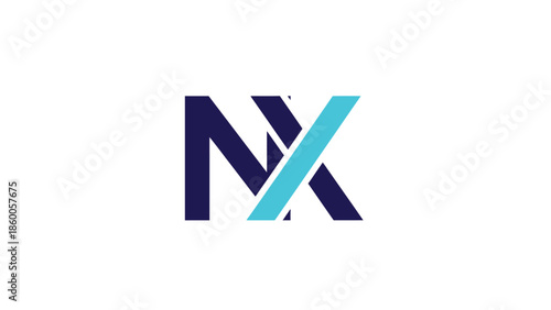 NX logo design with a modern and professional appearance, perfect for branding.
