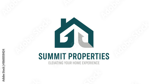 Summit Properties logo featuring a house icon with a modern design and text below.