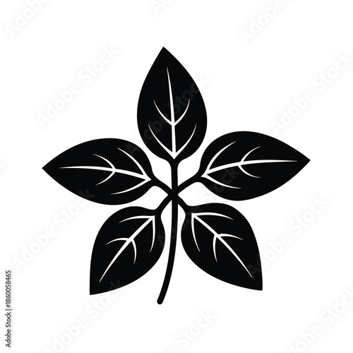 Basil Leave Bunch Icon Vector Illustration