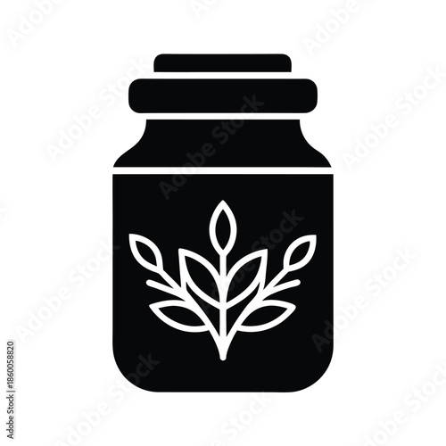 Ground Coriander Jar Icon Vector Illustration