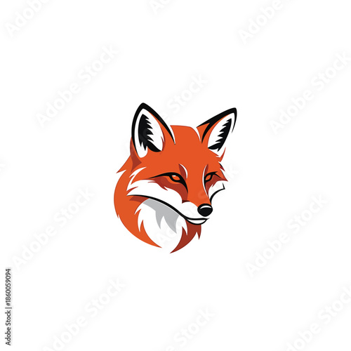 Vibrant fox head illustration showcasing detailed fur and expressive eyes.