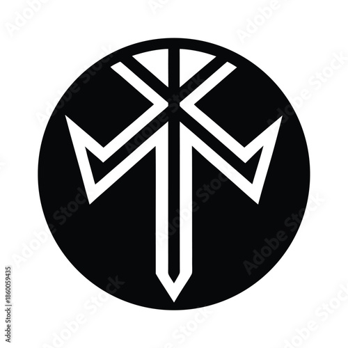 Norse Rune Symbol Icon Vector Illustration