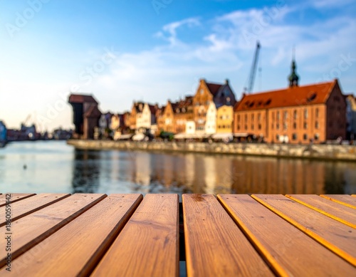 View of gdansk from restaurant