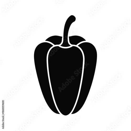Paprika Pepper Icon Vector Illustration