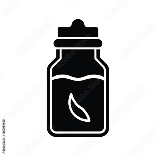 Paprika Powder Jar Icon Vector Illustration