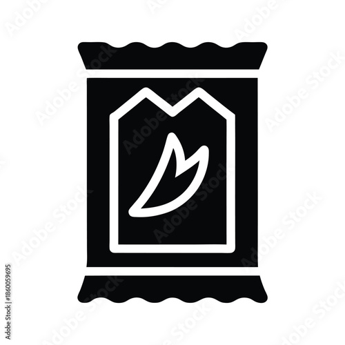Paprika Powder Packet Icon Vector Illustration