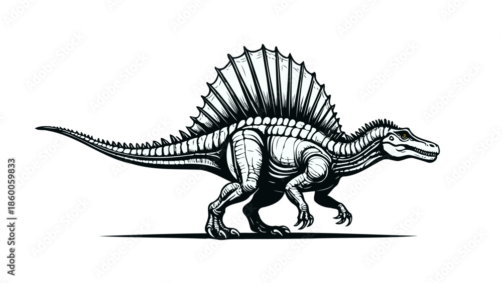 Fototapeta premium Spinosaurus vector Illustration 