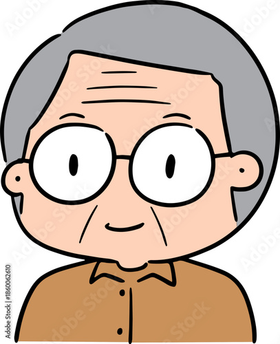 Illustration of elder man
