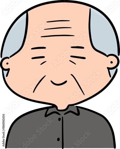 Illustration of elder man
