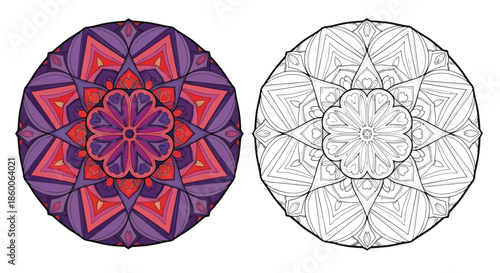 Vibrant Colorful Mandala Design Illustration Artwork Example for Creative Inspiration