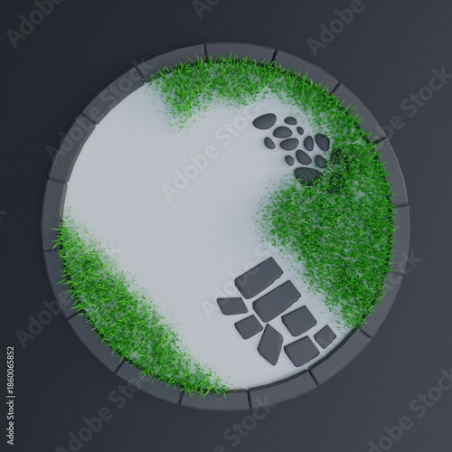 green island on a white background 1